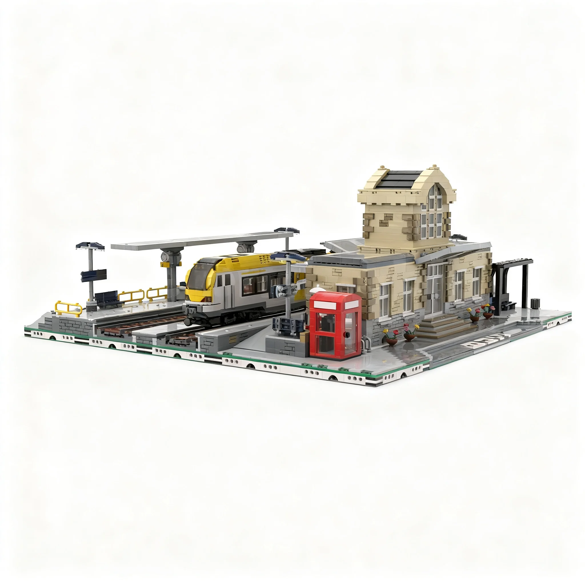 2886pcs MOC City Trains Platform Trainstation - Bahnsteig Für Bahnhof Model Toy Building Blocks Construction Christmas Gifts