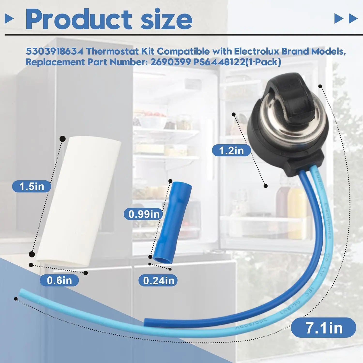 Thermostat Kit 5303918634 for For kago For electrolux Refrigerators Precise Temperature Stability 20-290C Range
