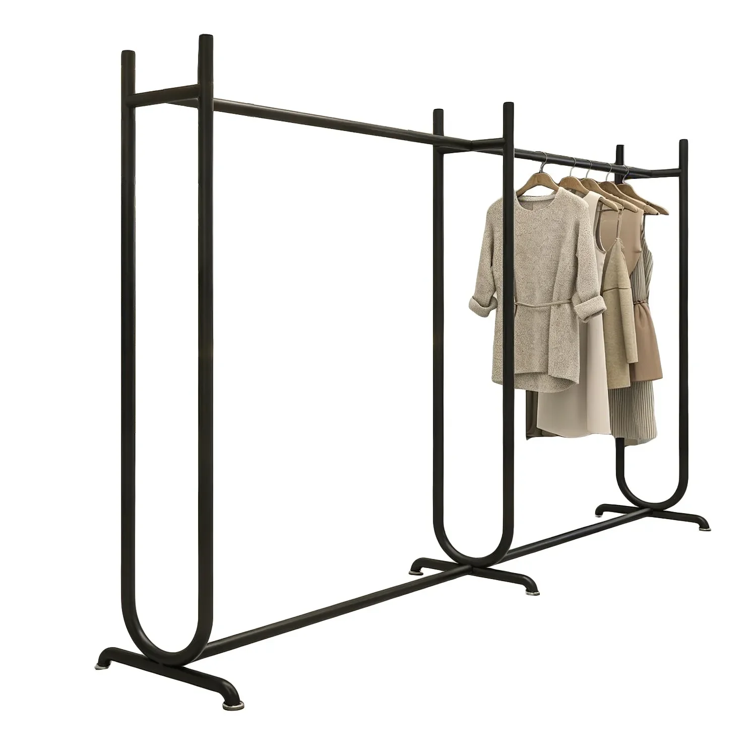 

GoldenIron Clothing Store Hanger Landing Internet Celebrity Children's Clothing Store Vertical Metal Hangerwomen's Clothing