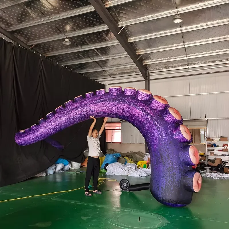 Giant Inflatable Octopus Tentacles Sea Monster Model Rooftop Decorative Inflatable Tentacle for Halloween bar Mall Festival