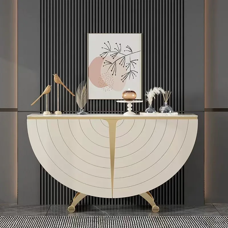 

Light Luxury Minimalist Entrance Cabinet Modern Simple Living Room Aisle Entrance Table Design Master Style Marble Entrance Tabl
