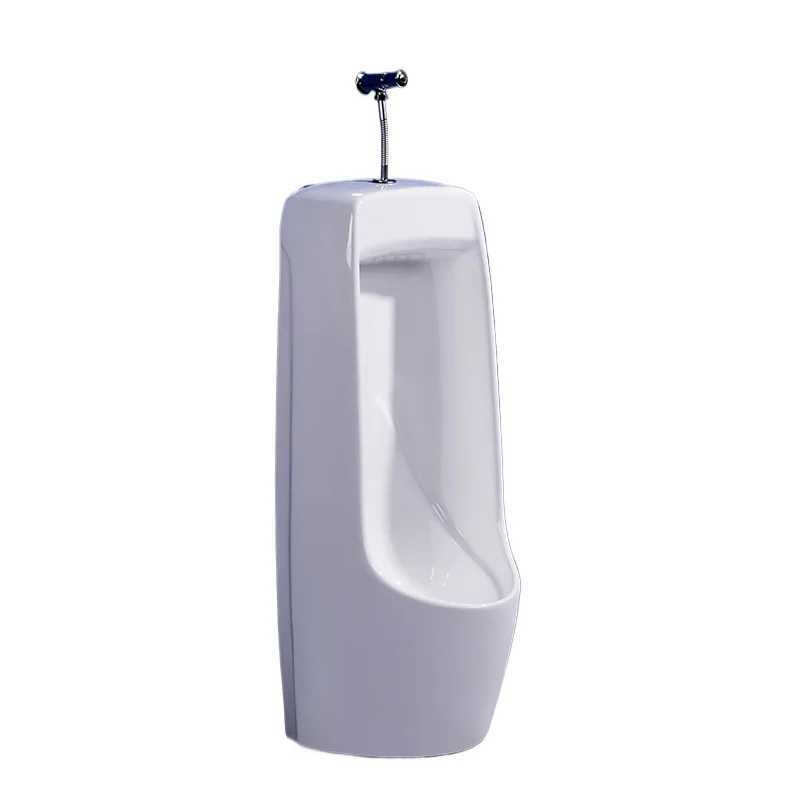 

*Floor-to-ceiling standing type hand press urinal Men's standing type floor urinal Household ceramic urinal