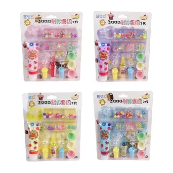 Kit de cola creme para artesanato, modelo cupcake DIY, brinquedos artesanais para meninas e meninos, amantes e iniciantes de artesanato