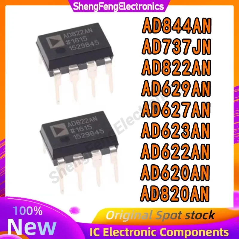 5PCS AD620AN AD622AN AD623AN AD627AN AD629AN AD797AN AD820AN AD822AN AD844AN DIP-8 NEW Instrumentation amplifier IN STOCK