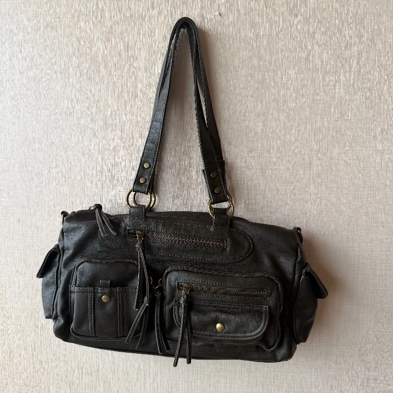 Original Retro Made Old Wind Multi-Pocket-Motorradtasche für Damen, große Kapazität, Schulter-Crossbody-Handtaschen für Damen – Detail 1
