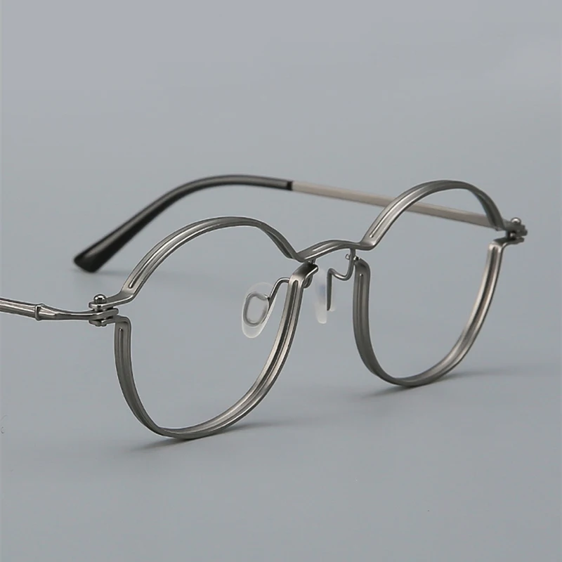 

Handmade Retro Oval Titanium Glasses Frames Men Women High Quality Vintage Round Eyeglasses Ultralight Trendy Unisex Eyewear