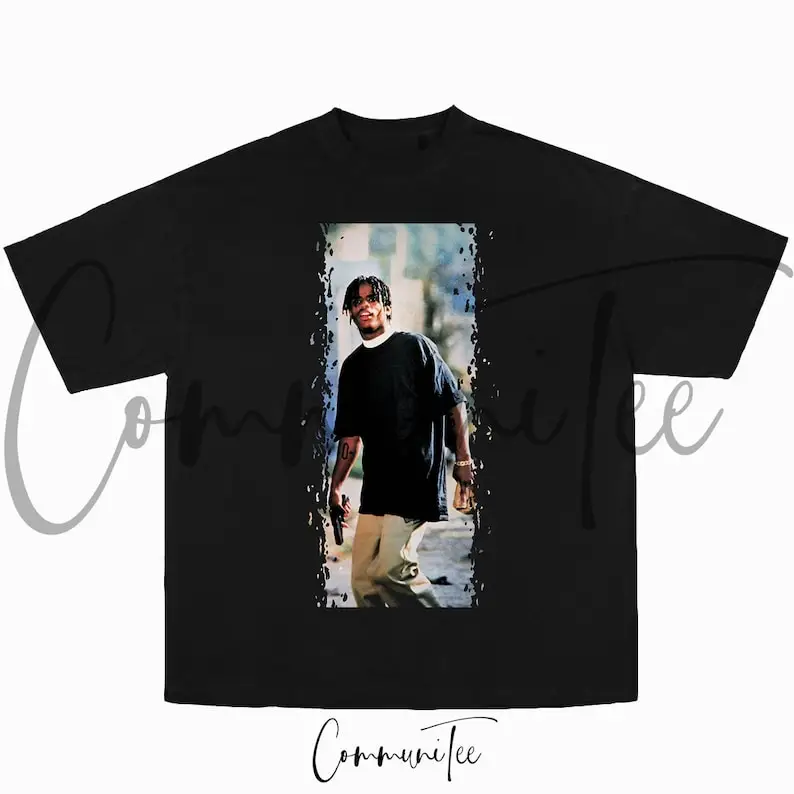 Футболка с широким лицом и графическим принтом, в стиле хип-хоп