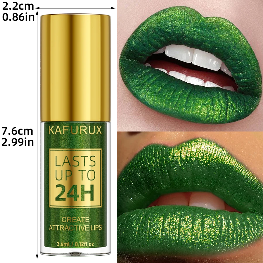 1 szt. Brokatowy Aksamitny Błyszczyk do Ust Metaliczny Mocno Napigmentowany Matowy Połyskujący Tint do Ust Diamentowy Koreański Makijaż Prezent Płynna Pomadka Cień do Powiek