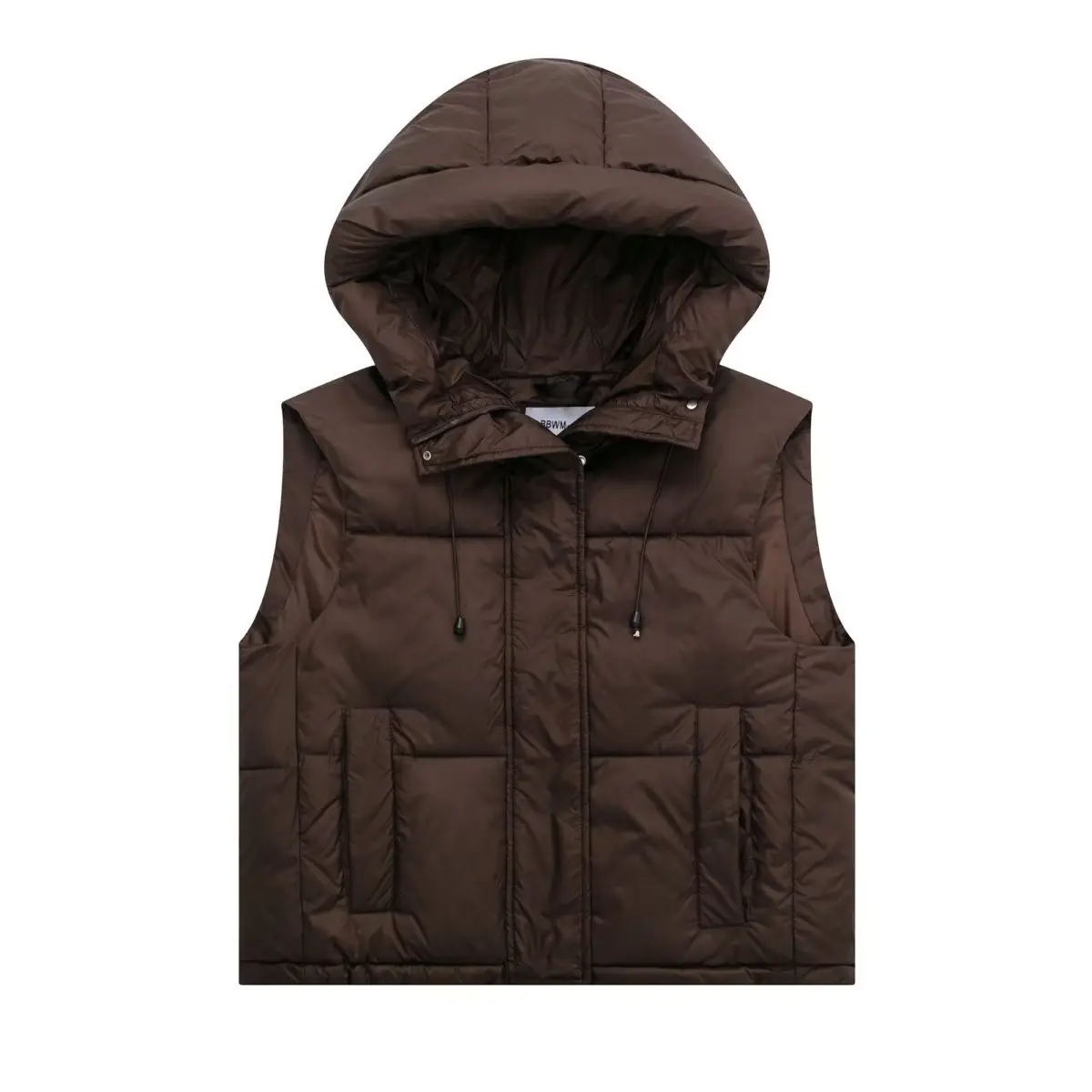 Autumn and Winter New Women's Down Cotton Vest Loose Hooded Commuting Vest
