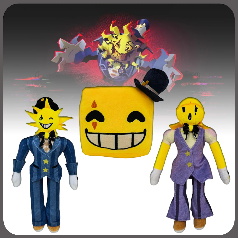 New Horror Wonderland Mr. Sun Plush Toy Cute Six Eyes Sun Wear Hat Stuffed Pillow Toy Terrible Sun Face Wonder Wander Plush Gift