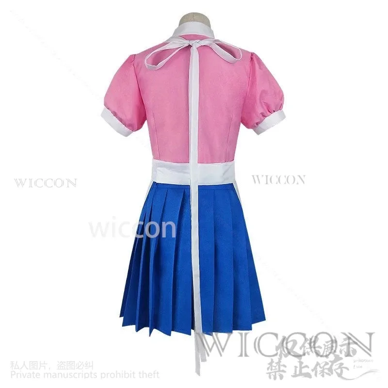 أزياء أنيمي دانغانرونا التأثيرية ميكان تسوميكي زي الخادمة زي المرأة الفتيات فستان لوليتا الباروكات لجميع القديسين عيد الميلاد تخصيص FB #1