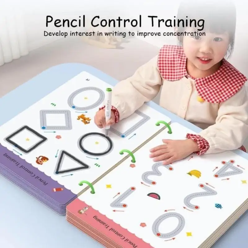 144 Pages Tracing Book For Kids Erasable Coloring Book Writing Practice Workbook School Season Deal