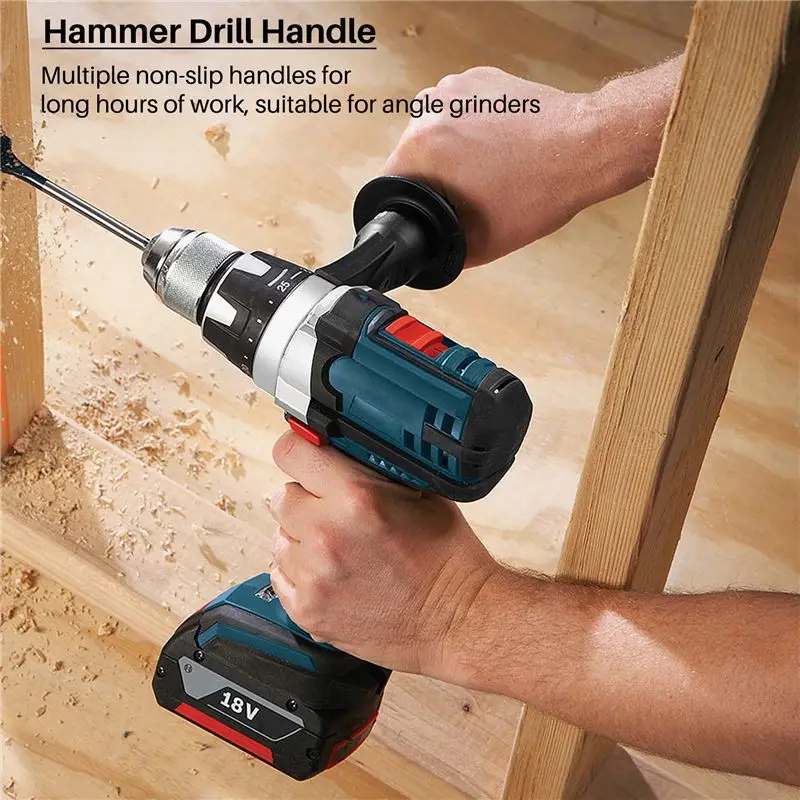 ABJI-Hammer Drill Handle Plastic Side Front Auxiliary Handle For 26 Tools Drill Replacement Plastic Side Handle