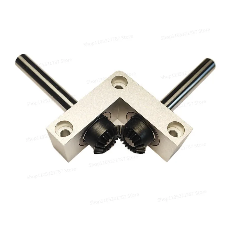 For 8/10Mm Outlet Shaft, Right Angle Rotator Small 90 Degree 1:1 Gearbox Bevel Gear Commutator Model Transmission Box