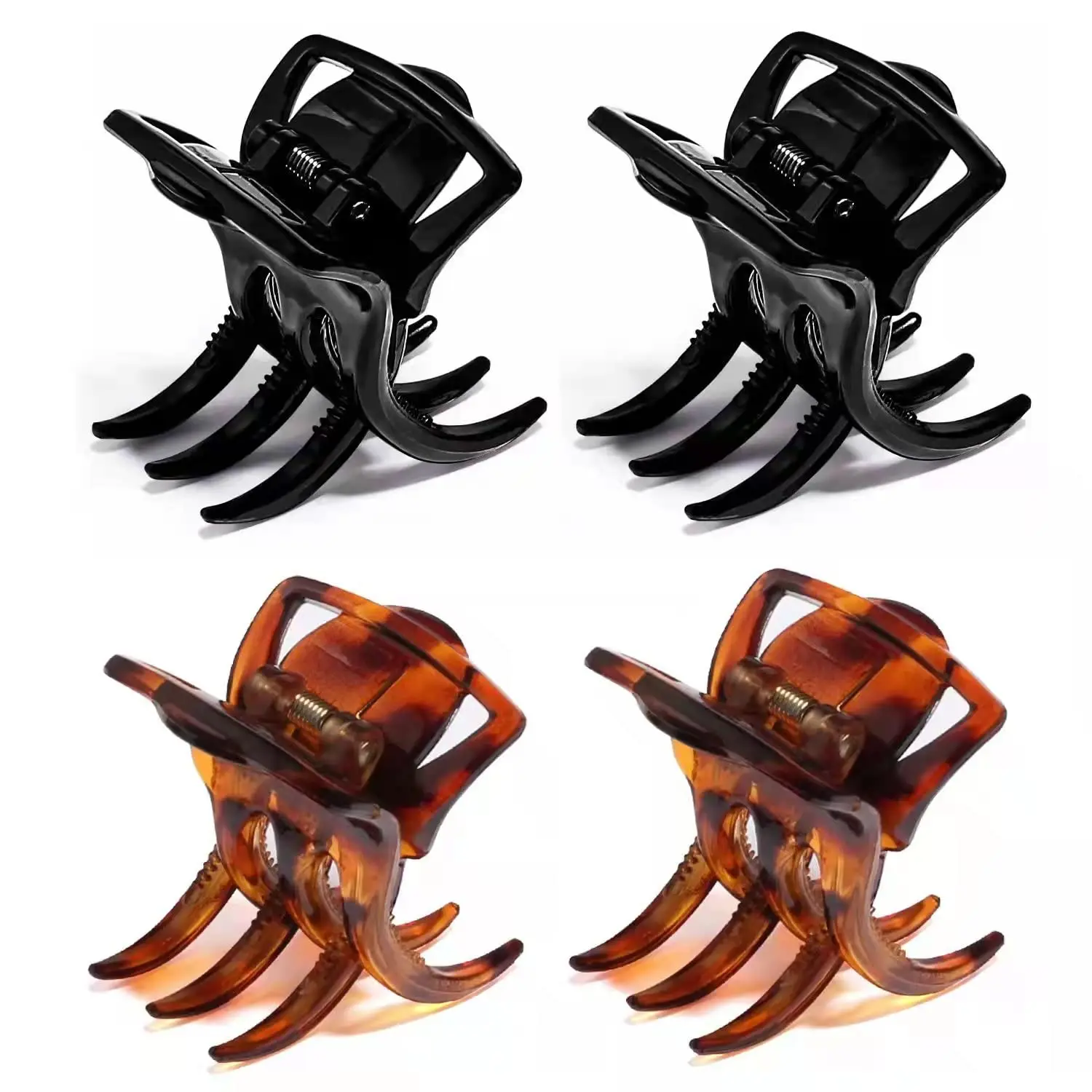 

4 Large Hair Claw Clips for Women and Girls, Strong Hold for Thick or Medium Hair, 2.0 Inch Size
