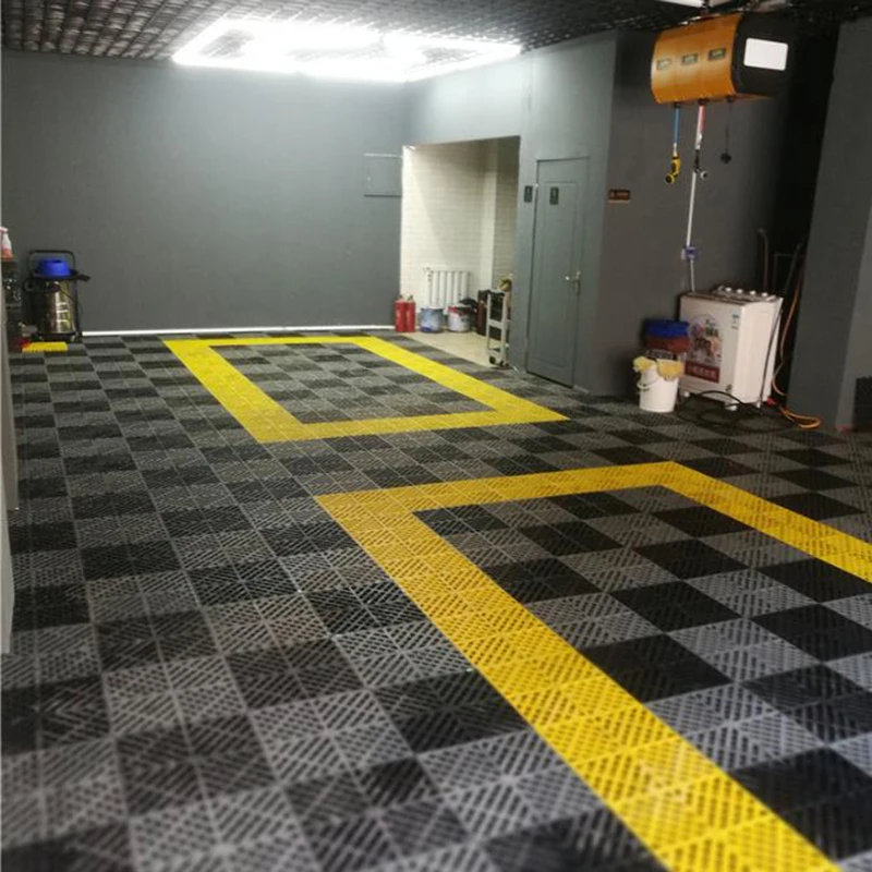 Easy-to-install Garage Waterproof Outdoor Floor Tiles Car Wash Shop Flooring Garage Floor Tiles 18 Mm Thick Plastic Flooring