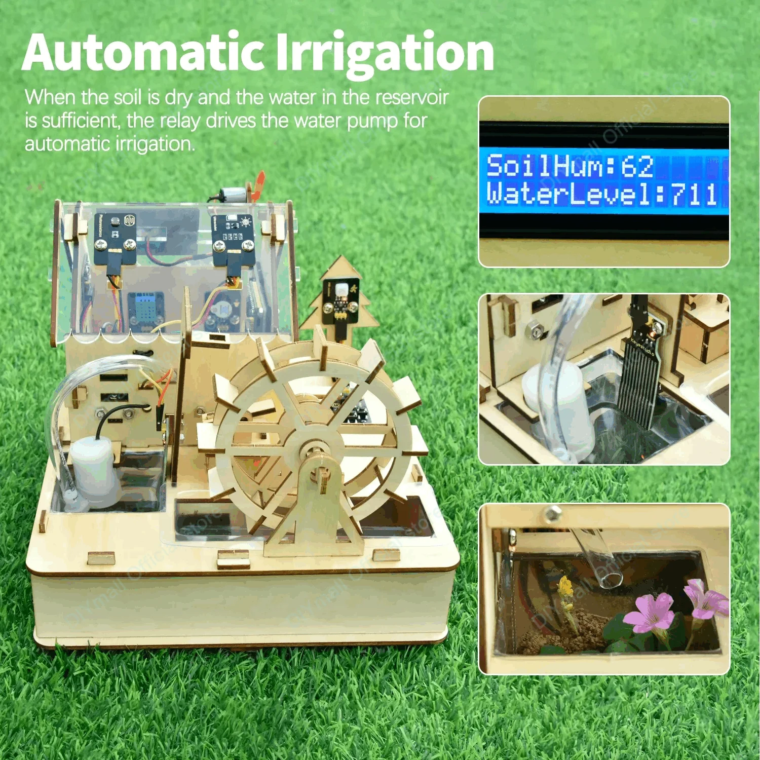 Keyestudio Smart Eco-Friendly House Starter Kit For Arduino With Water Wheel System C/C++ KidsBlock Programming For Starter Kit