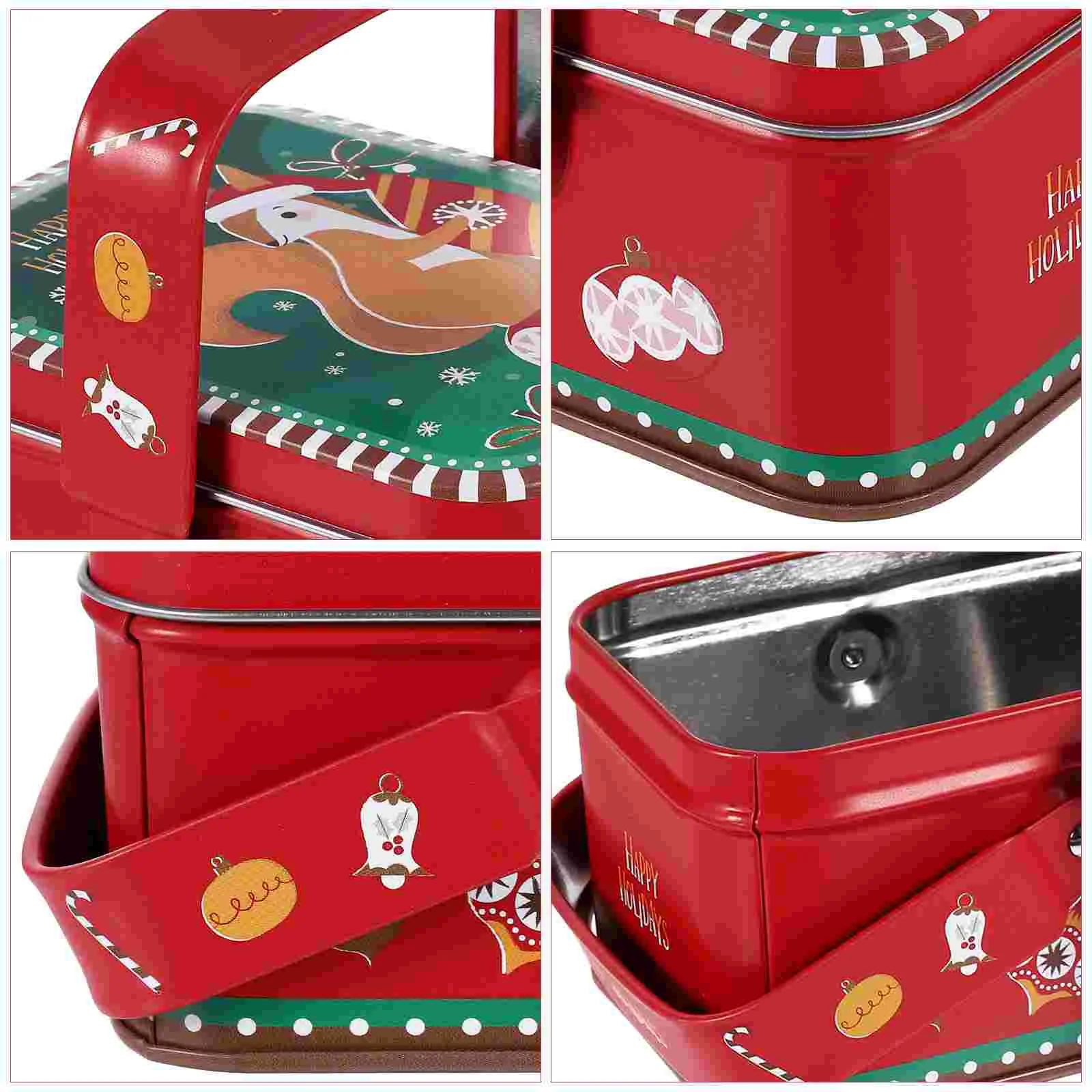 Suitcase Christmas Candy Tins Sweet Container Metal Sugar Tinplate Jar Cookie With Lids