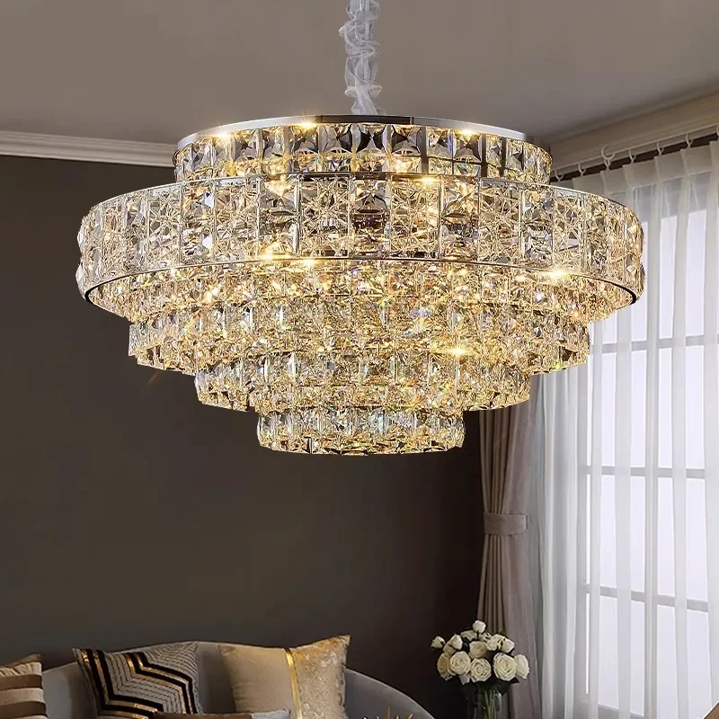 Modern High End Crystal Chandelier Home Decoration 2024 for Dining Room Bedroom Living Room Ceiling Glossy Chandelier