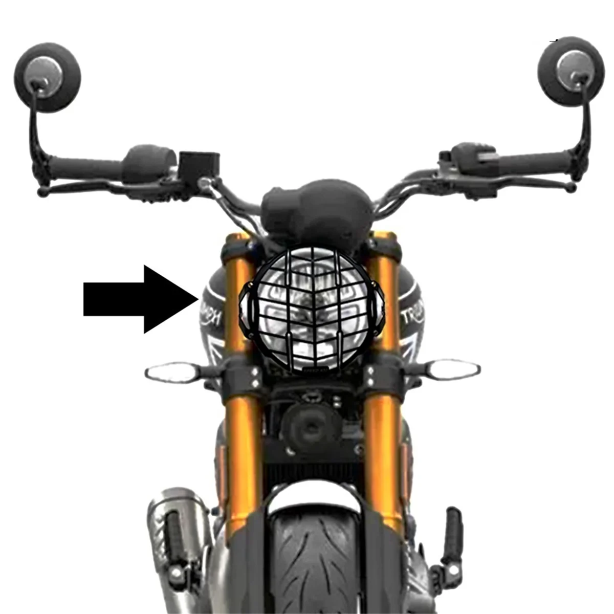 

Motorcycle Headlight Guard for Speed 400 2024 Scrmabler 400x 2025 Headlight Protection Cover Silver