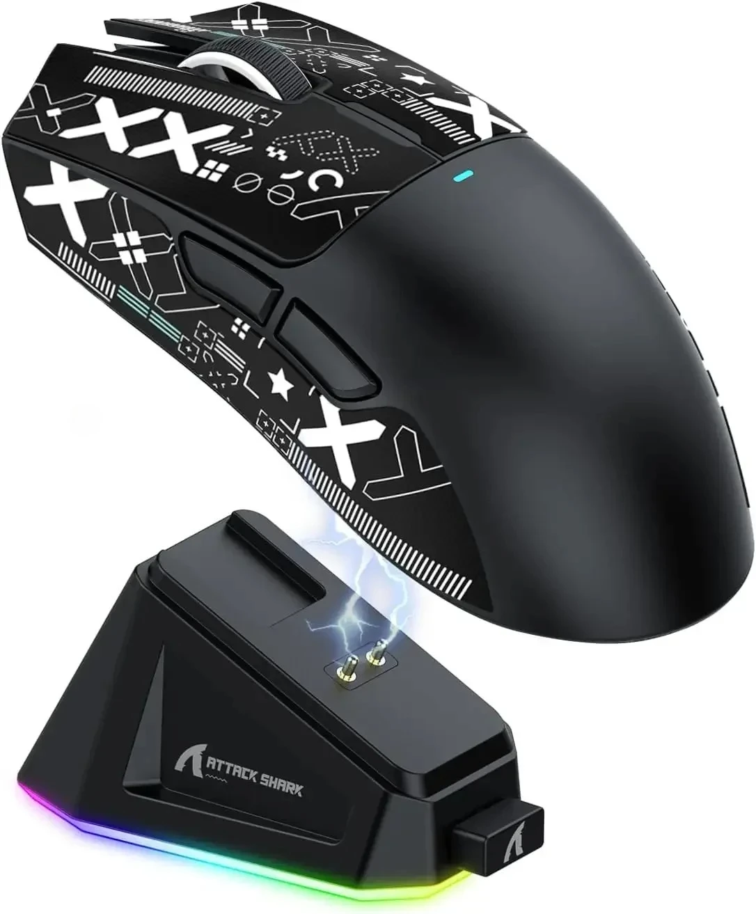 X11 ATTACK SHARK X11 Mouse da gioco wireless con dock di ricarica PixArt PAW3311 Sensore da gioco Mouse wireless 22000 DPI BT/2.4G