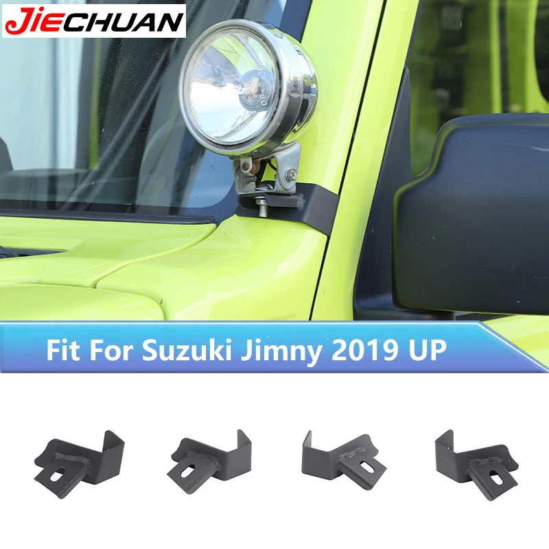 

JIECHUAN Metal Car A-Pillar LED Work Lamp Bracket Fit For Suzuki Jimny 2019 2020 2021 2022 2023 2024 2025+,Exterior Accessories