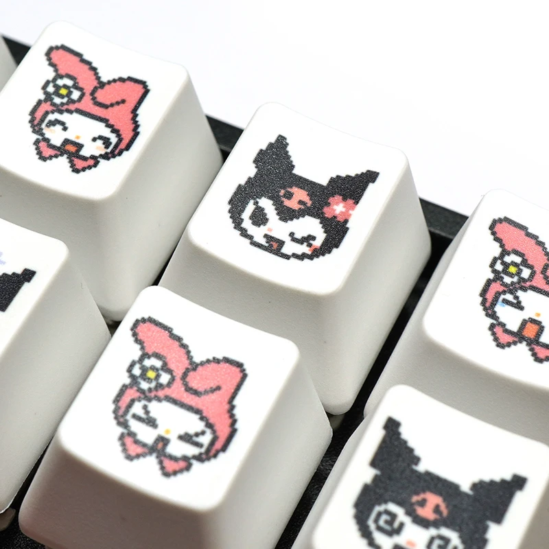 

White DIY Keycap Cute Cartoon Melody Coolomey PBT Personalized Creative Keycaps for Customized Keyboard OEM Profile R4 Keycap