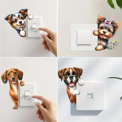 Cute Puppy Stickers Suitable For Bedrooms, Walls, Bathrooms, Cute And Beautiful Puppy Wall Stickers, Room Decor Decals S379