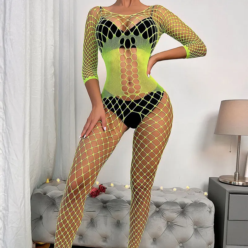 Porno Erotic lingerie sexy Transparent lenceria sensual mujer Bodysuit Costumes jumpsuit Teddies Erotic Costumes Body stocking