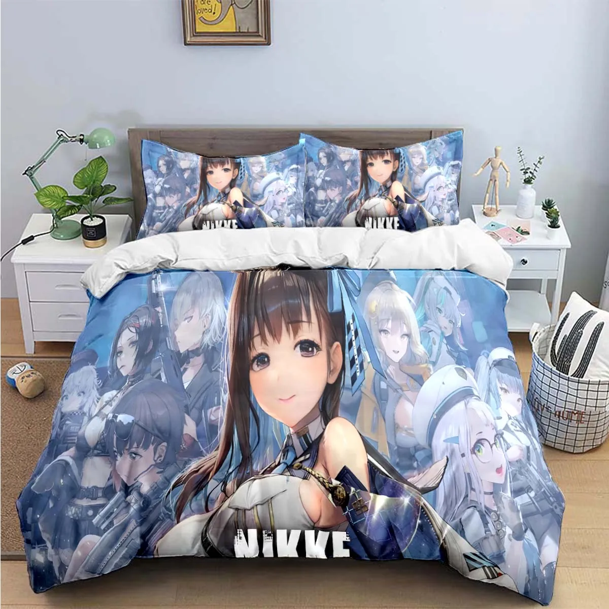 

Hot Game Characters Nikke Goddess of Victory Bedding Sets Bed Supplies Set Duvet Cover Bed Comforter Set Bedding Set Luxury Gift