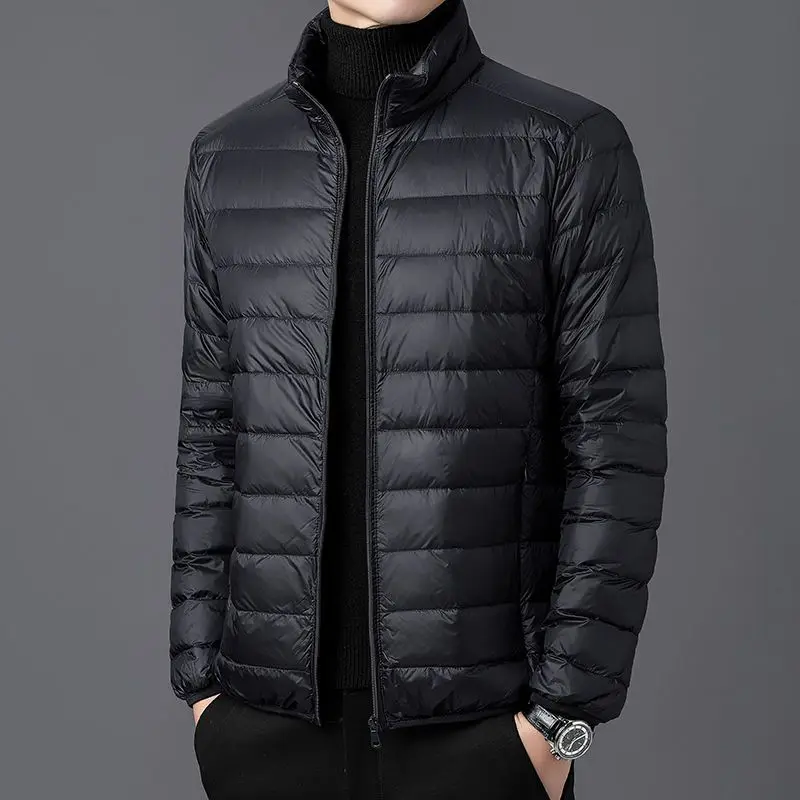 

Men's Lightweight Silk Cotton Jaet Autumn Winter New Sle Stand Collar Hooded ort Coat Trendy And Comfortable Cotton Clo...