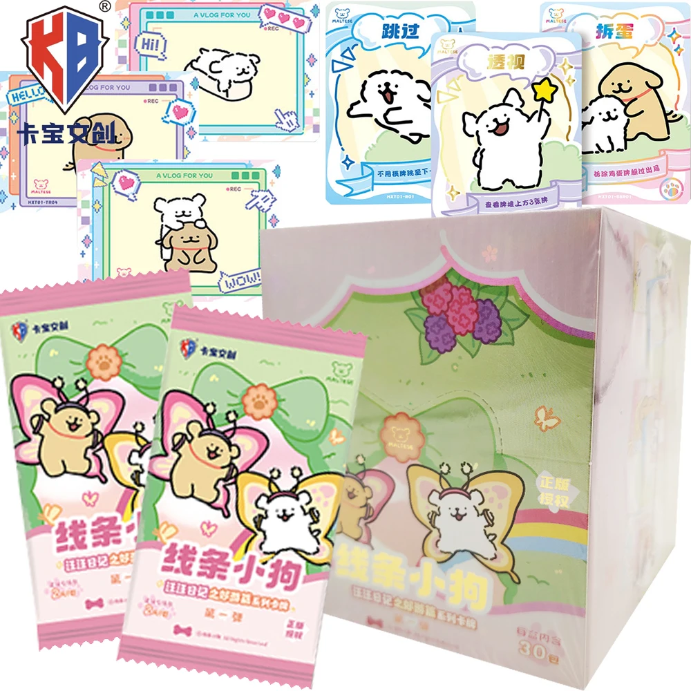 

Genuine Kabao Maltese Collection Cards Anime Cartoon Cute Puppy Cosplay Stage Shining Stars Featured Stamp Cards Kid Hobby Gift