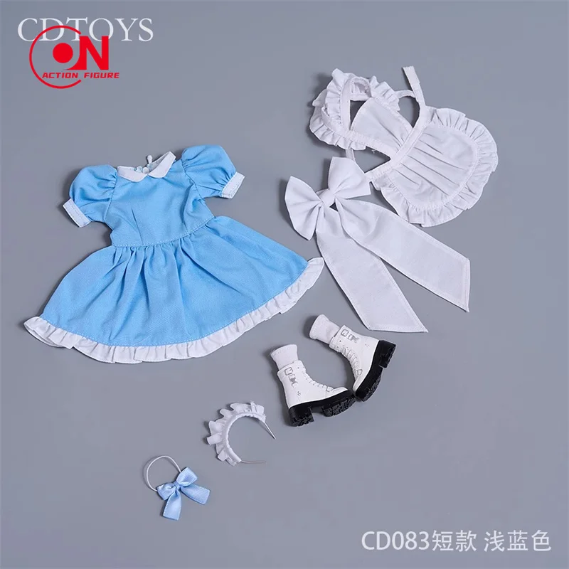 cdtoys cd083 1/6 مقياس لطيف فستان خادمة أحذية الجوارب الملابس ملحق نموذج يناسب 12 "أنثى الجندي عمل الشكل دمى الجسم