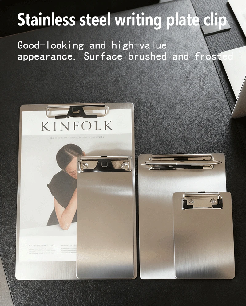 Stainless Steel Folder with Writing Board description 4