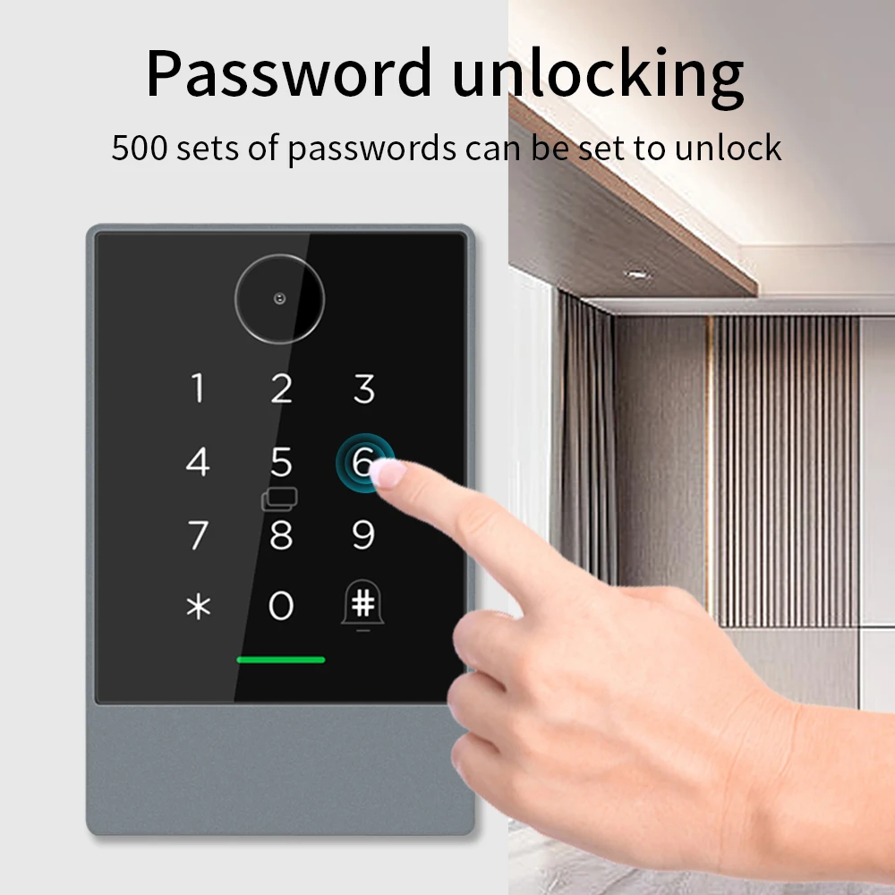 

TTLOCK App WIFI Unlock IP67 Waterproof RFID Barcode Reader 2D QR Code Access Control Keypad 13.56MHz K3QW + G2 Gateway WIFI Conn
