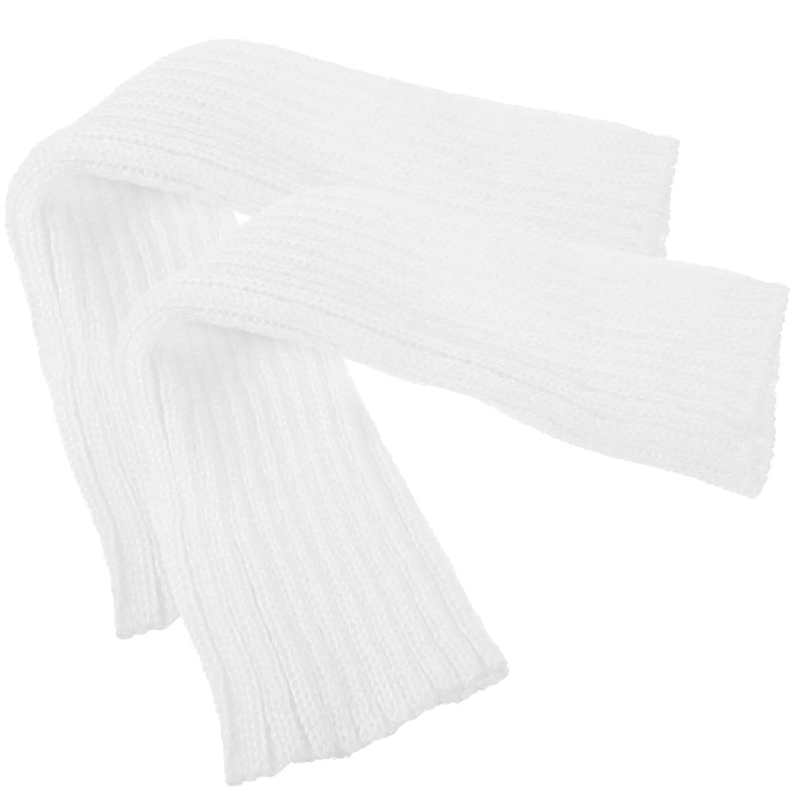 1Pair Breathable Acrylic Arm Sleeves Half-Finger Warmers Soft Comfortable Lightweight Winter Arm Protective Sleeves for Outdoor