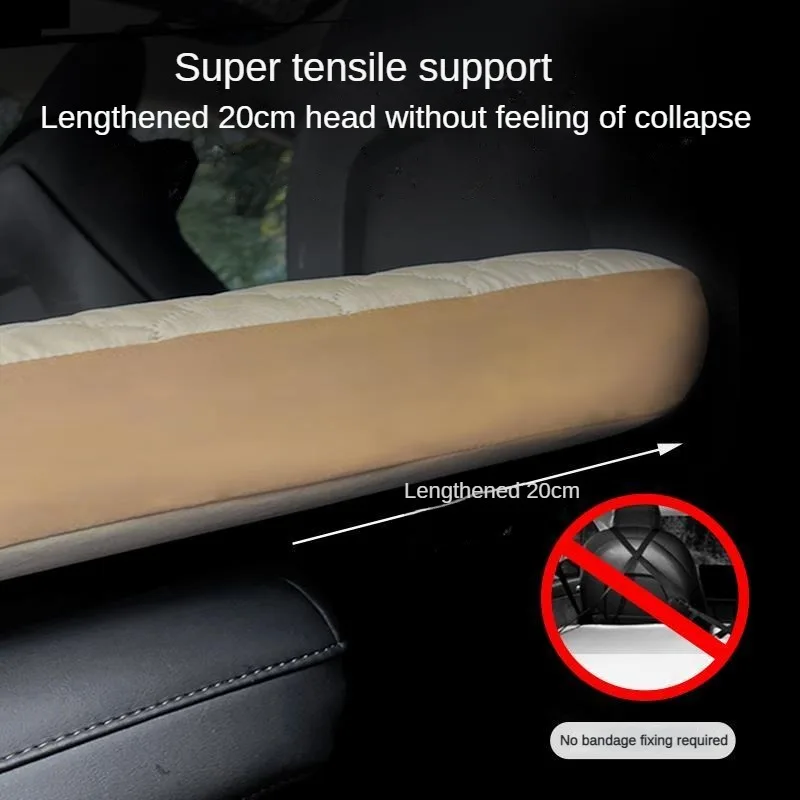 Model Y Inflatable Mattress 10cm Thickness Car Air Matt Soft and Hard Adjustable Car Travel Bed with Self-locking Air Nozzles