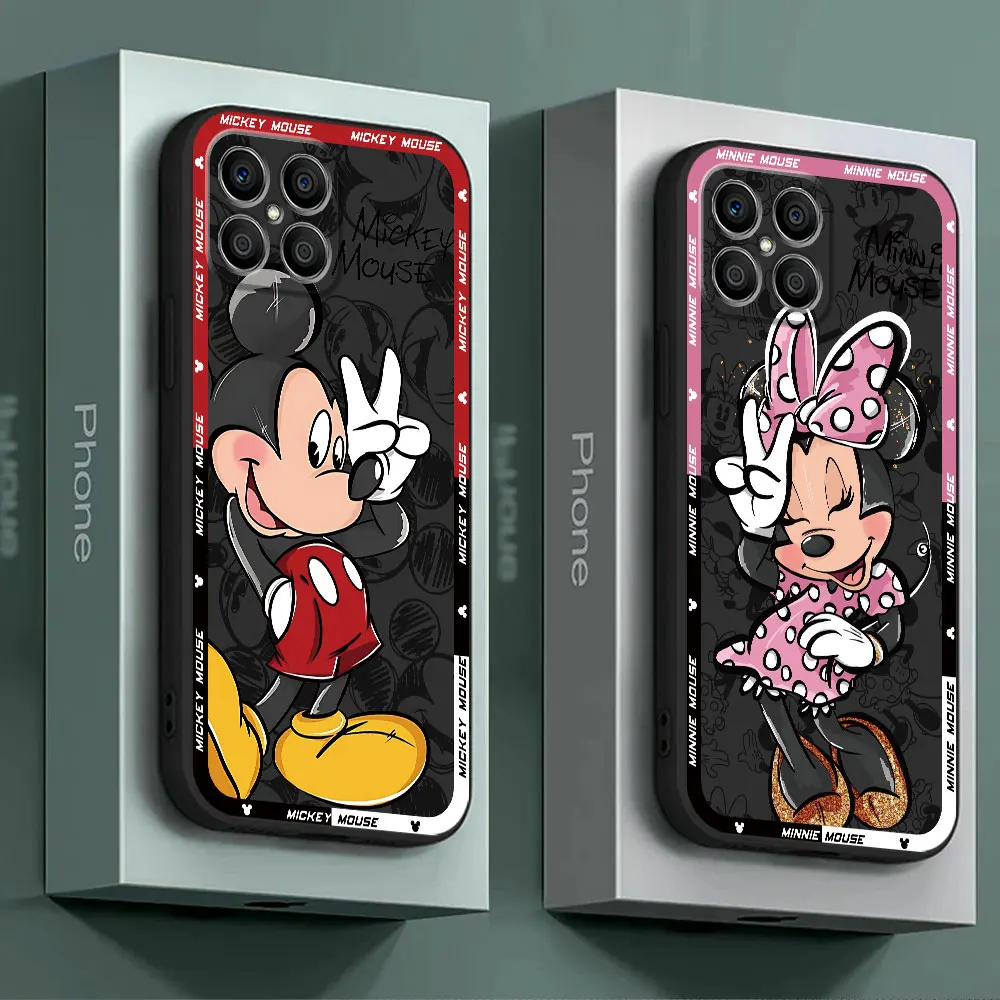 Cover Case for Honor X8 X6 8X X7 70 X8a X6a X9a Magic5 Lite 90 Pro Disney Mickey Minnie Mouse cute Silicone Shockproof Bumper