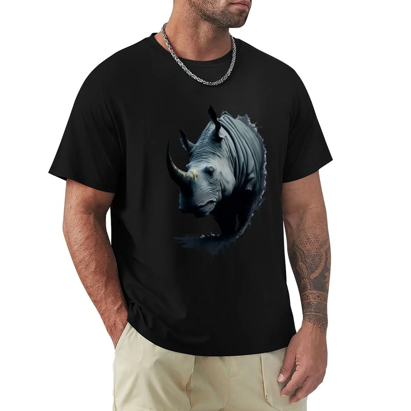 

Rhino T-Shirt T-shirts man cotton man t-shirts cotton t shirt men