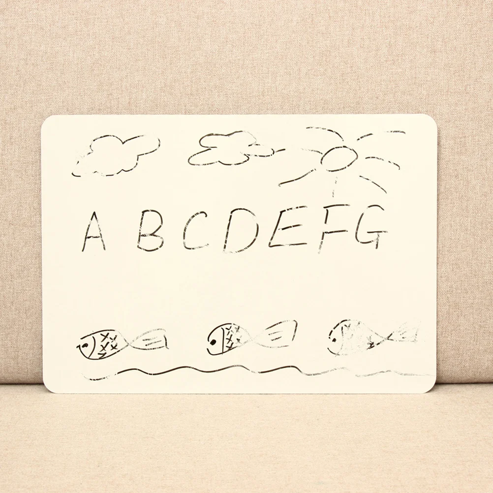 

5Pcs 21x30cm Portable Desktop Whiteboard Smooth Writing Surface for Home Office Dorm Room Use Planner Reminder Board Small White