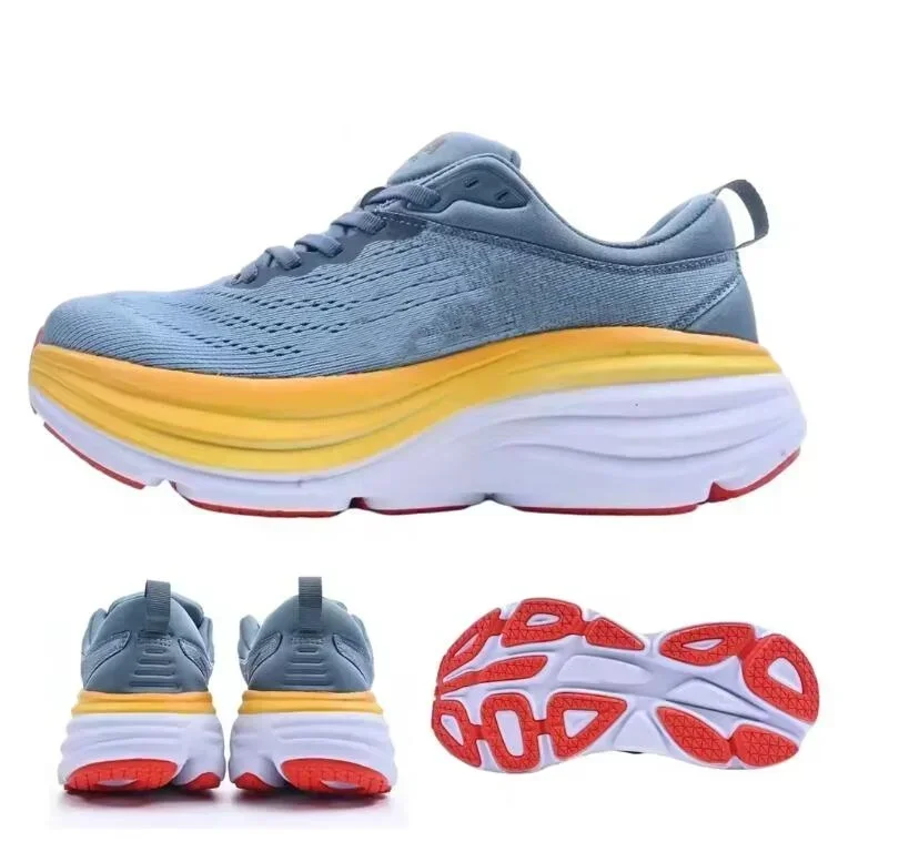 Chaussures de course Bondi8 respirantes, antidérapantes, amortissantes, chaussures de course sur route, chaussures de sport pour hommes, baskets pour femmes