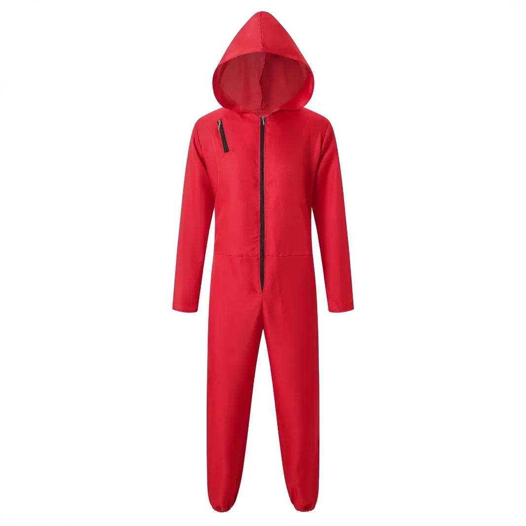 بدلة La Casa De Papel Cosplay Dali ذات طابع الفيلم الإسباني وأكمام طويلة من مزيج القطن وألياف البوليستر لون نقي نمط رياضي #1