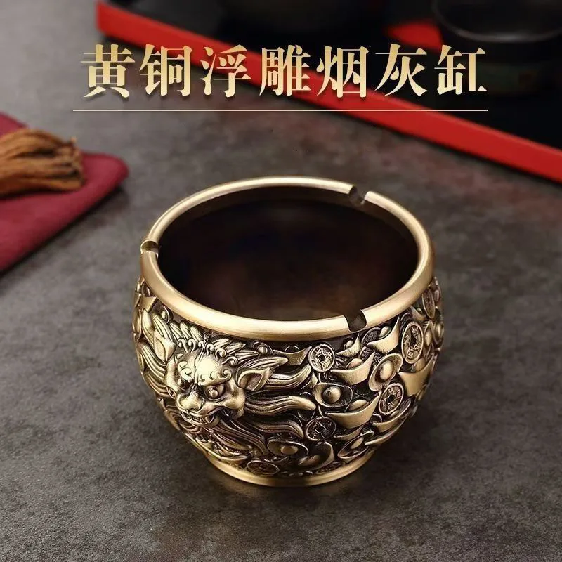 Brass Hundred Blessings , Treasure Bowl, Rice Jar, Decor, Creative Gift, Handicraft, Small Home Ornament