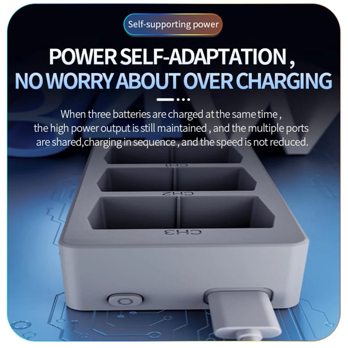 

ABJU For Mini 3/3 Pro/Mini 4 Pro Drones Battery Accessories Battery Charging Hub Charging 3 Smart Battery Accessory