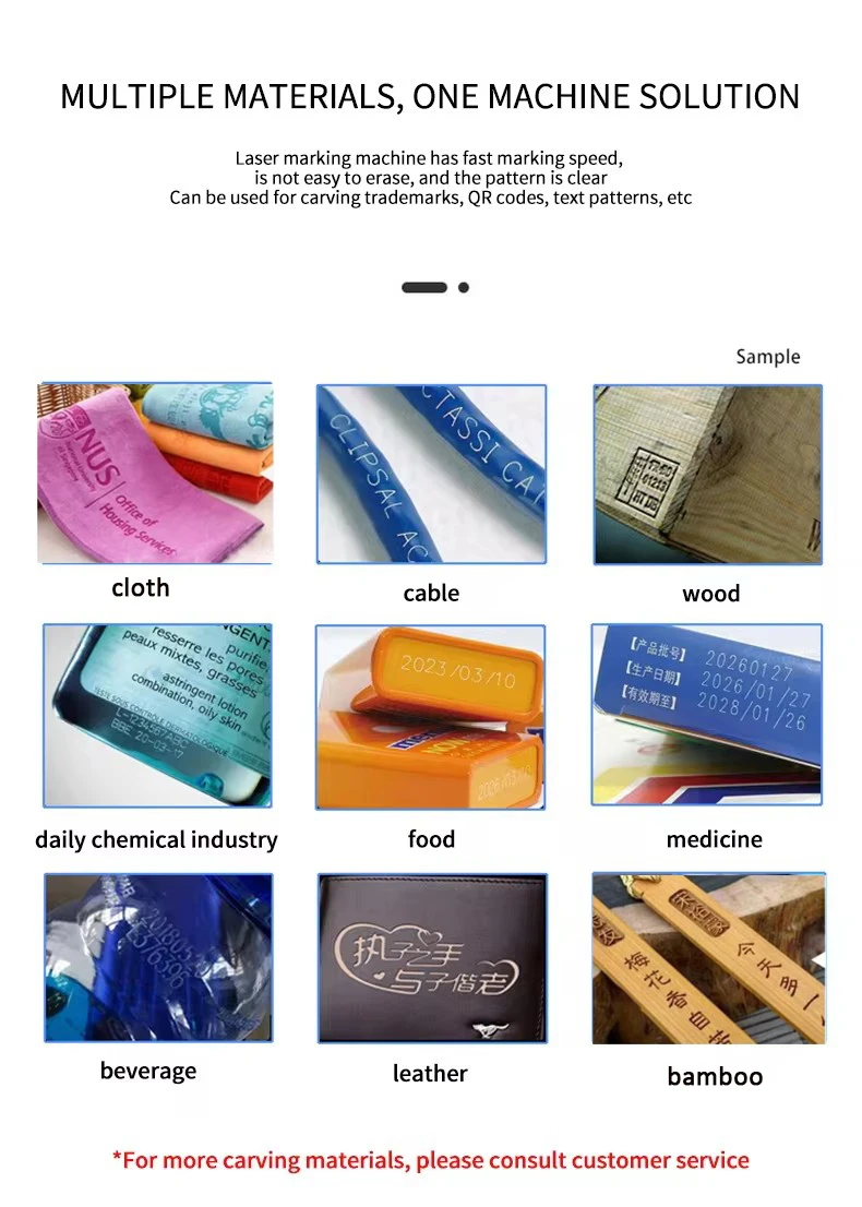 High quality CO2 carbon dioxide laser marking machine equipment for metal product and  Wood Textile Plastic Nonmetals automatica