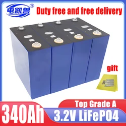 3.2V 340Ah 10000+ cycles new Lifepo4 battery GRADE A DIY 12V 24V 48V RV solar storage golf cart battery pack EU/US tax-free