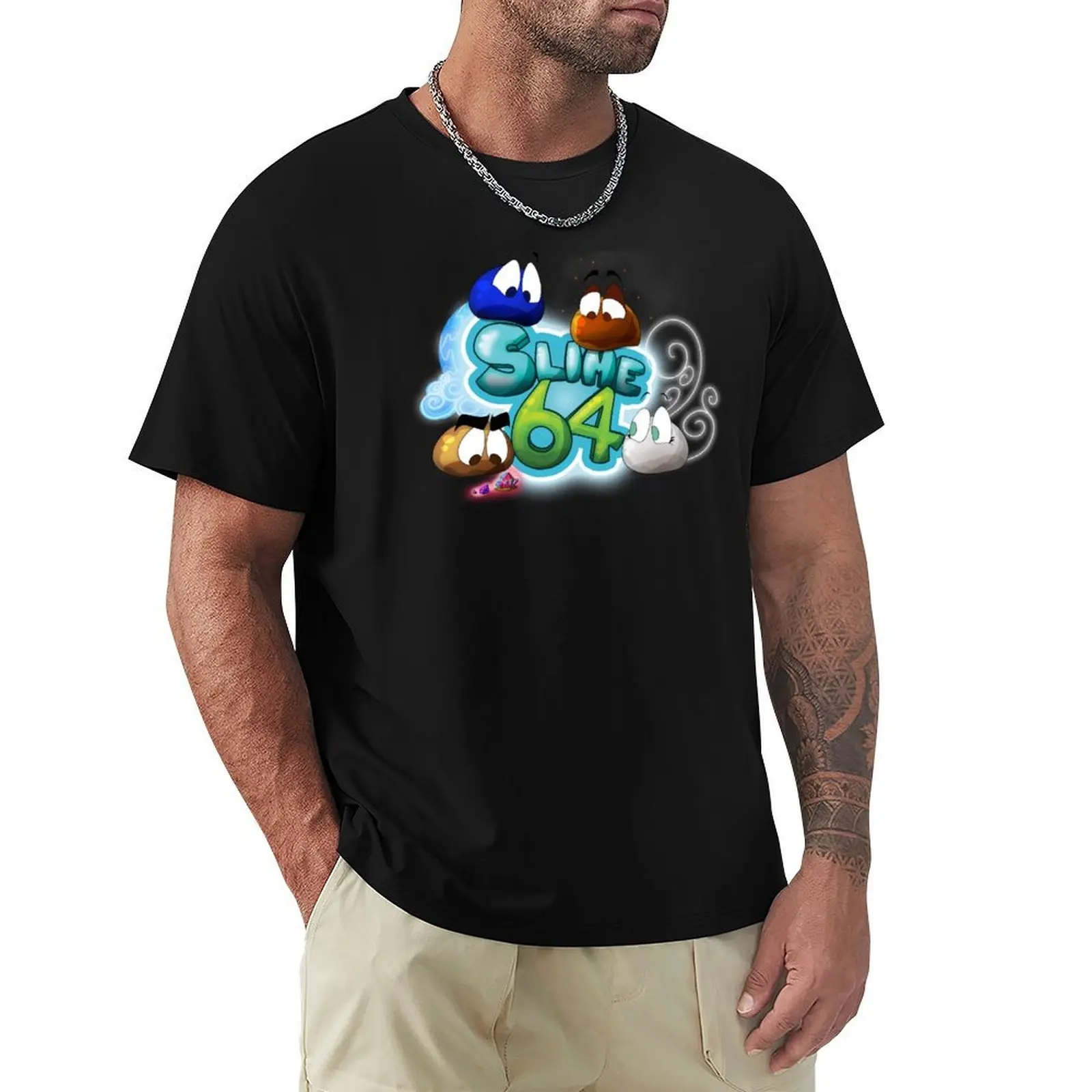

Slime 64 Logo T-Shirt Blouse customs T-shirt men