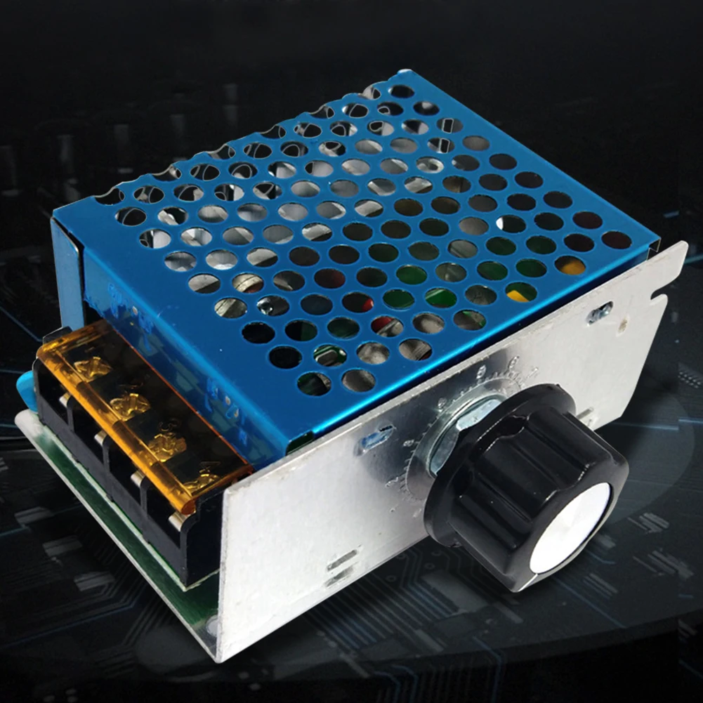 

4000W Electronic Voltage Regulator with Fuse Case AC 220V Speed Controller High Power for Adjusting Dimming Speed Temperature