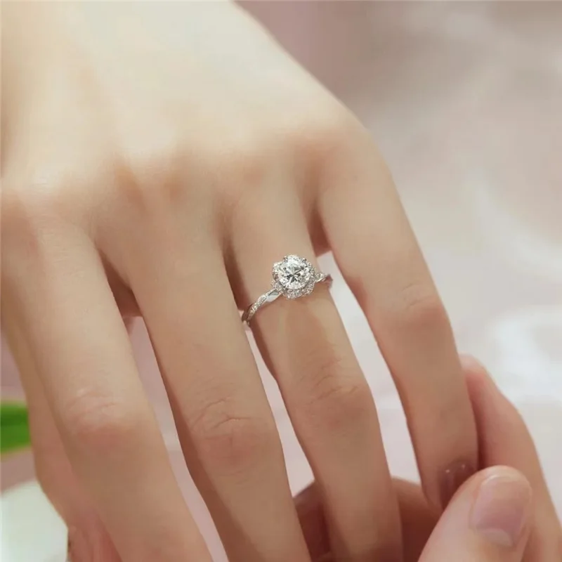 Simple & Noble Light Luxury Round Ring For Women 3ct Moissanite PT950 Platinum | Understated delicate, outstanding temperament