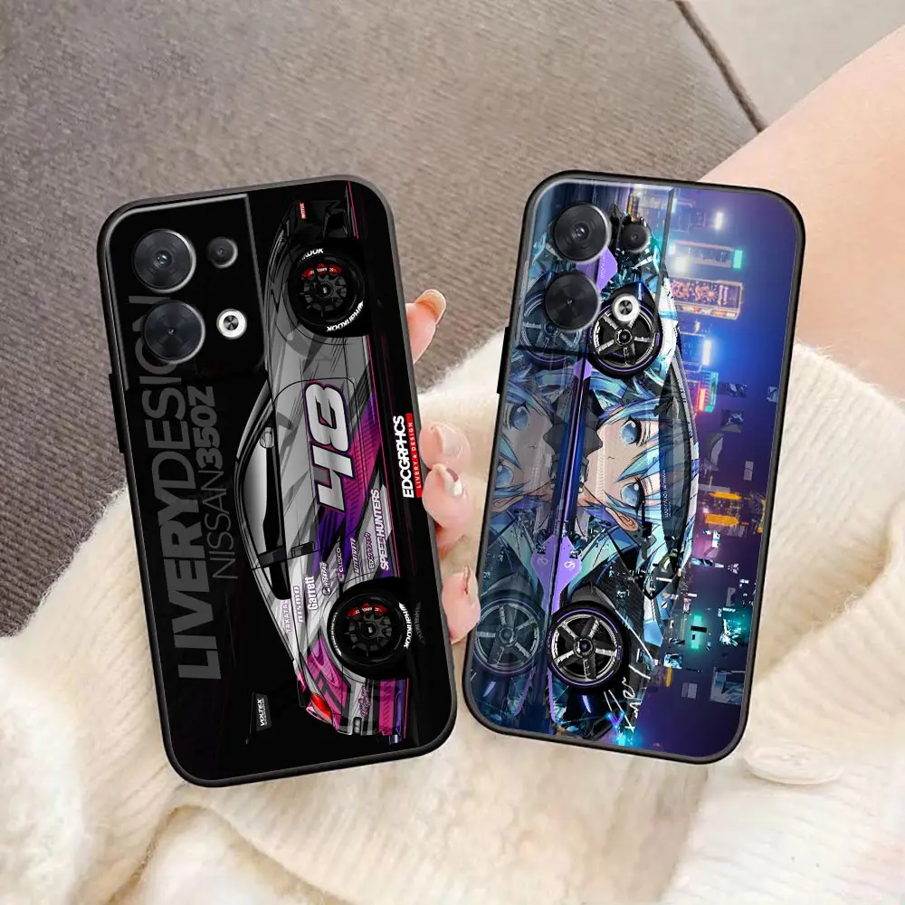 Tokyo Sports Car JDM Drift Phone Funda Coque Case For OPPO FIND X5 X3 X6 RENO 10 8 7 7Z 2Z 6 6Z 5 4 Lite Pro Plus 5G Case Shell